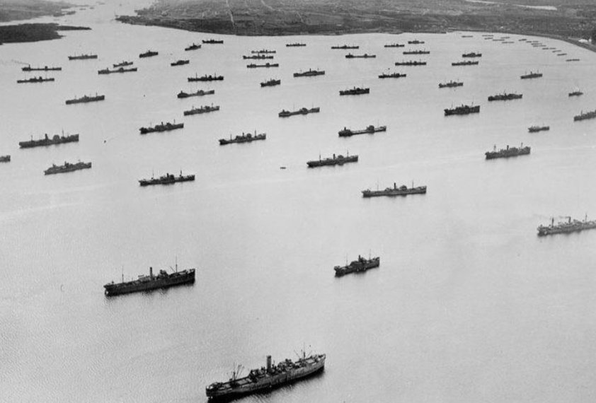 Convoy Assembling in Halifax Harbour